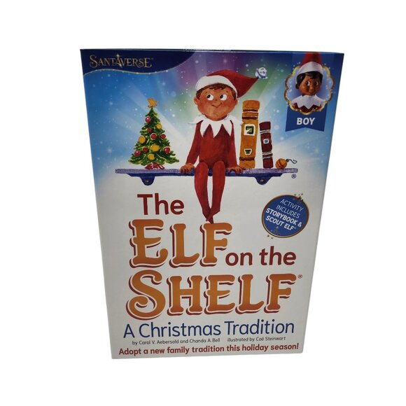 The Elf On The Shelf Boy Christmas Tradition Box Set With Book Brown Eyes NEW - Picture 2 of 7